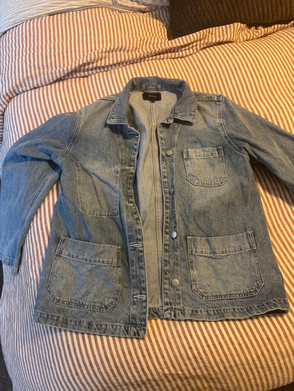 Quince organic denim chore jacket